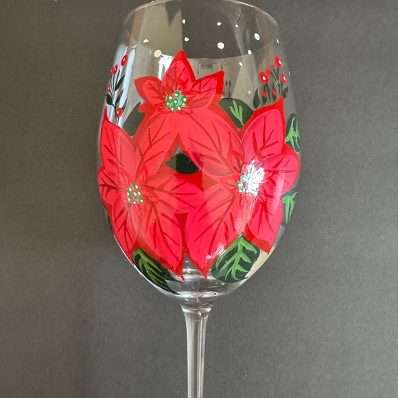 Pier 1 Red and Green Holiday Decor Wine Glass - Picture 3 of 6